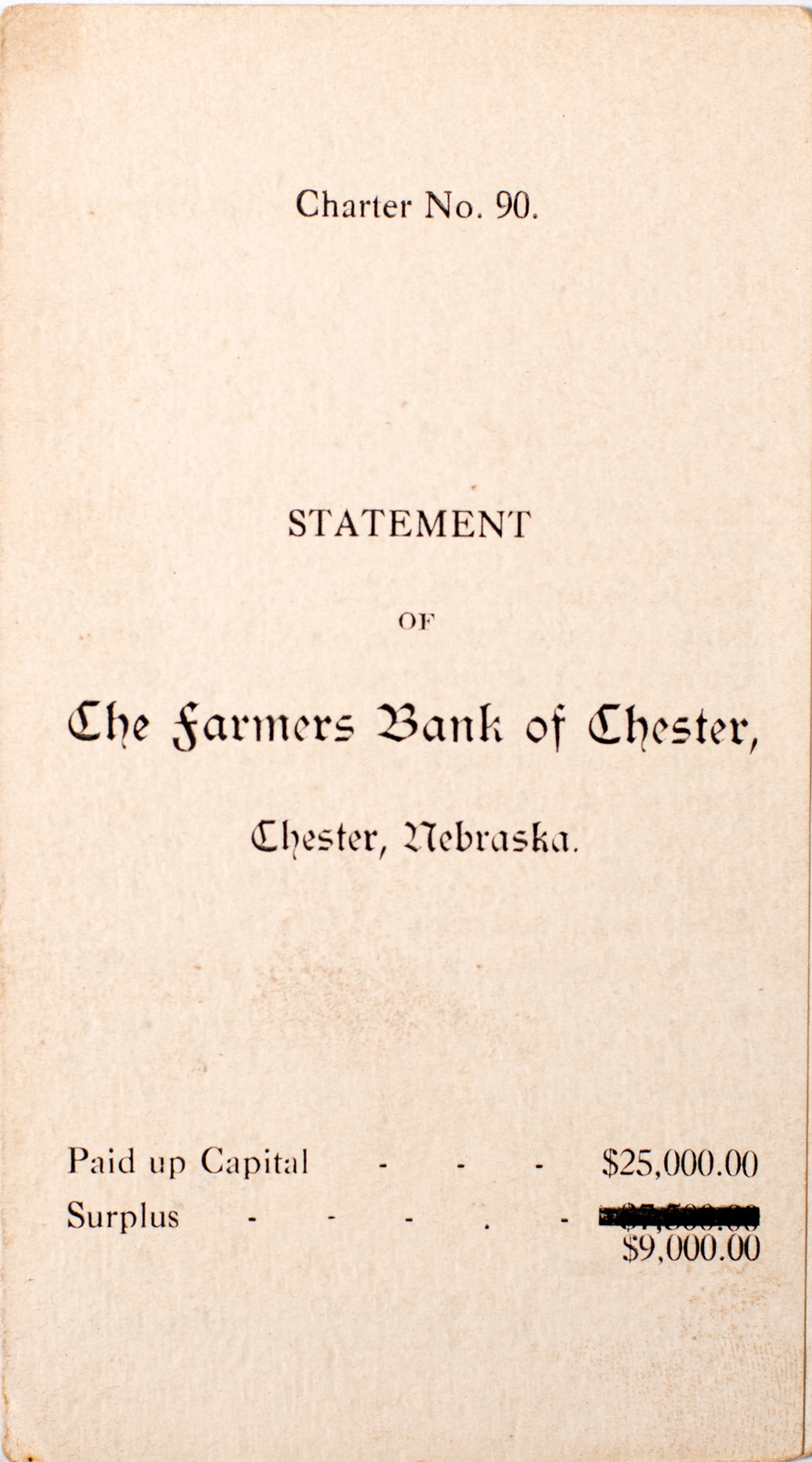 1911 Statement - Farmers Bank of Chester Nebraska-image