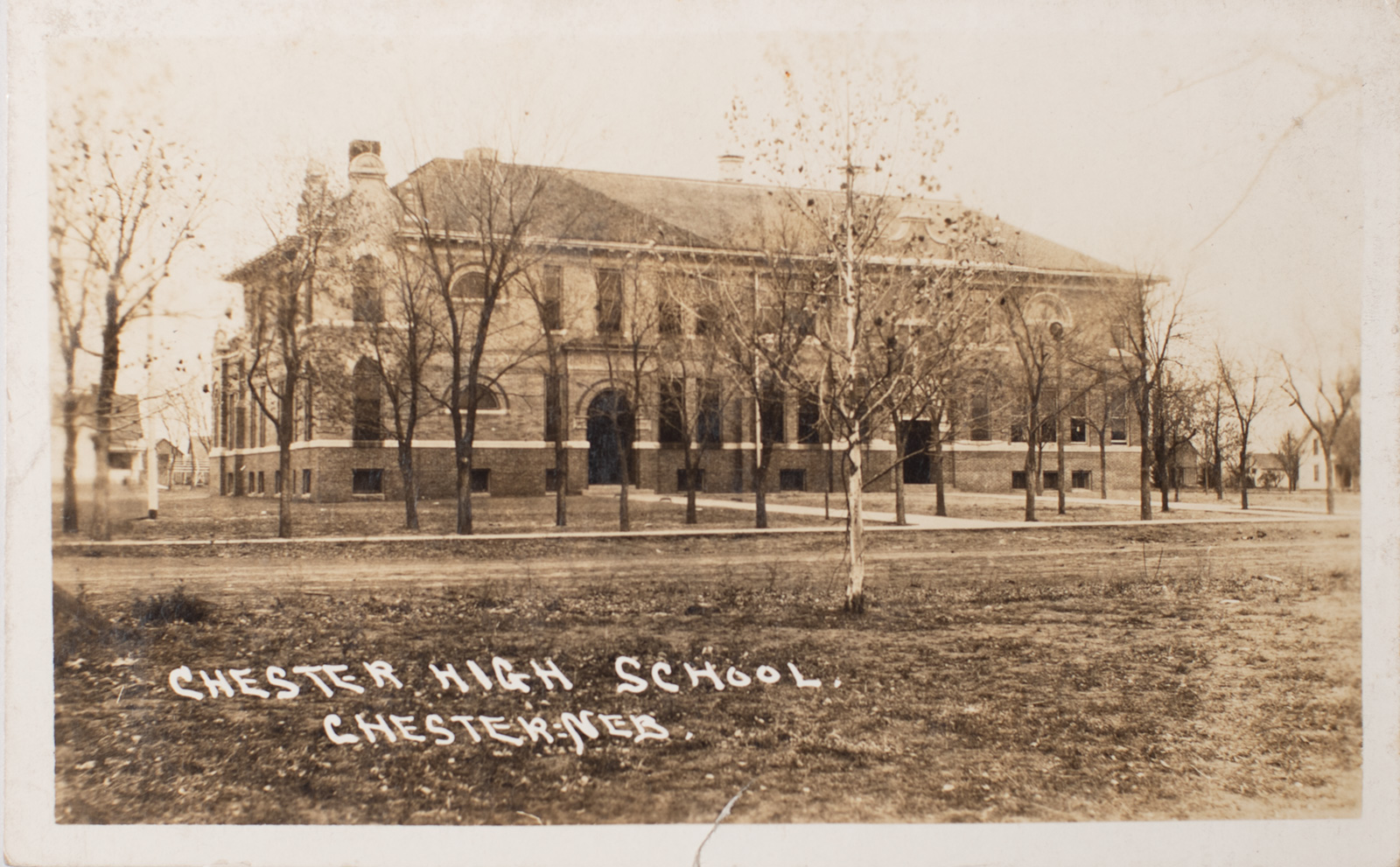 Chester High School postcard - 1910-image