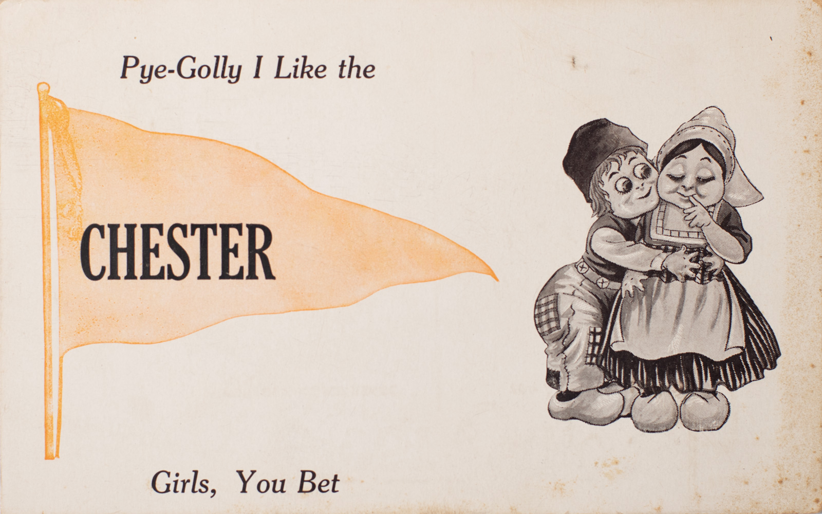 Pye-Golly I Like the Chester Girls, You Bet - 1913 Postcard-image