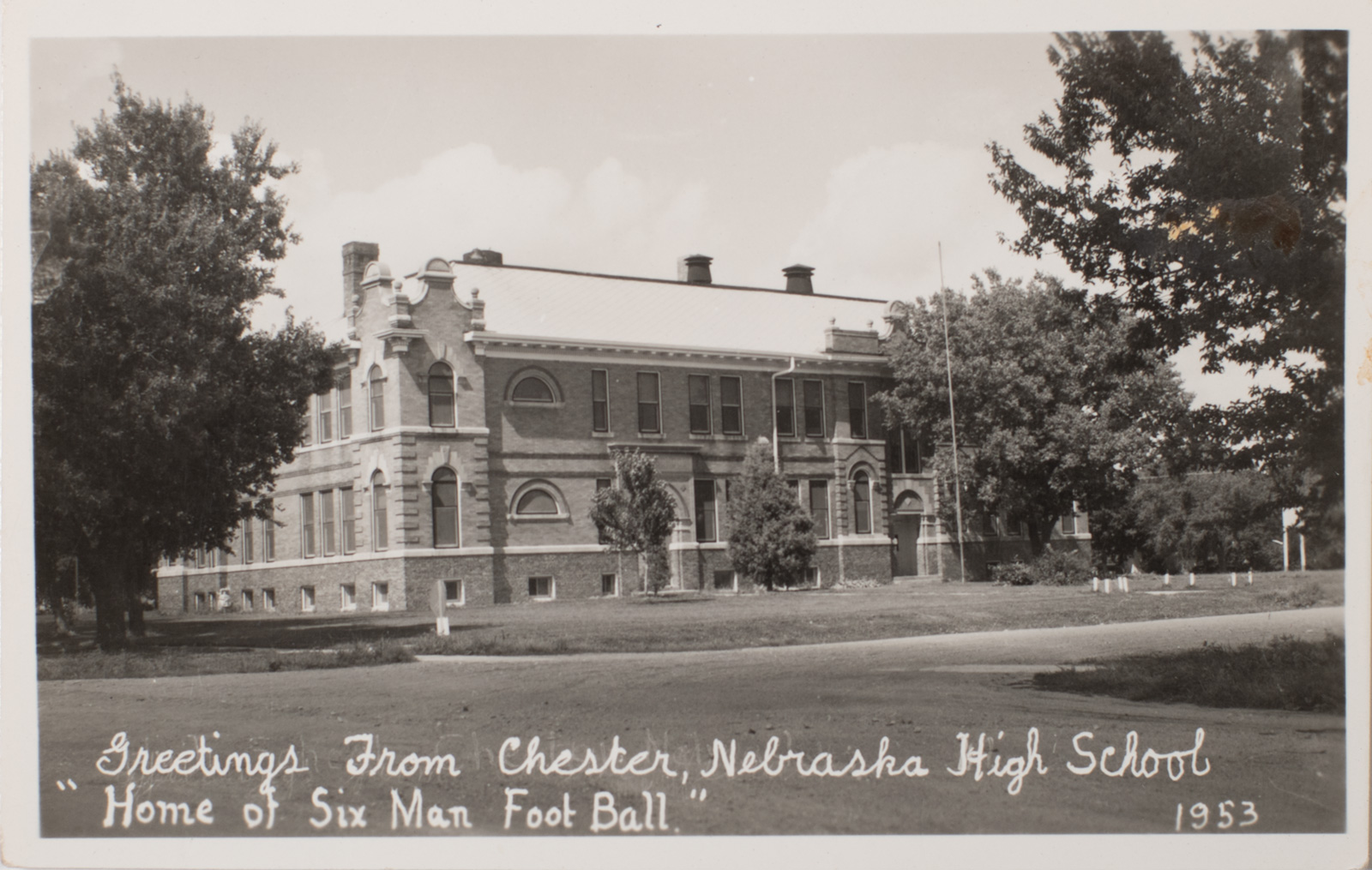 Chester Nebraska School Postcard - 1953 main image
