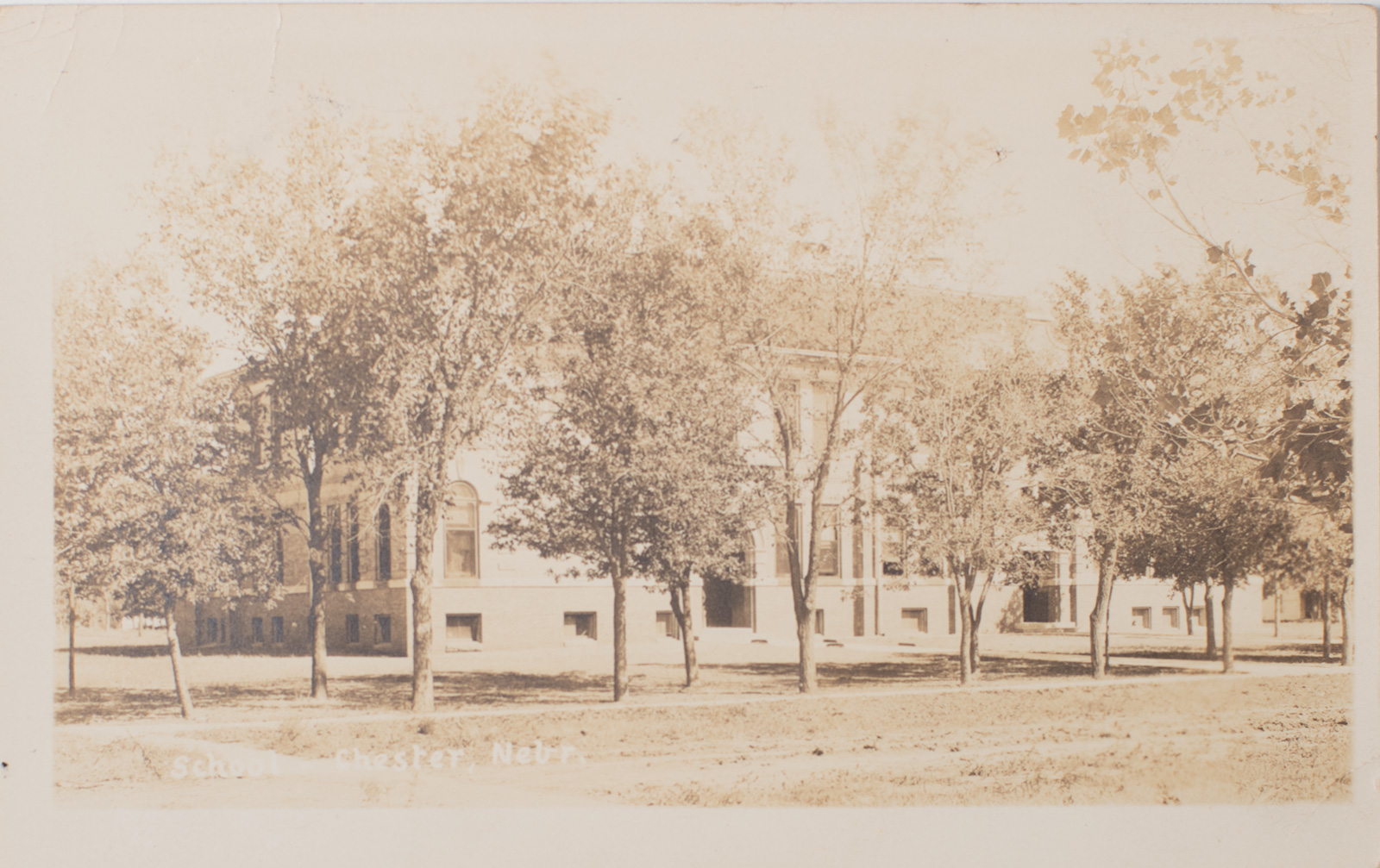 Chester Nebraska School - postcard 1924-image