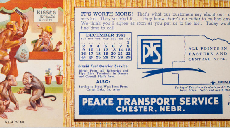 Peake-Transport-Blotter-Dec-1951-Chester-Nebraska